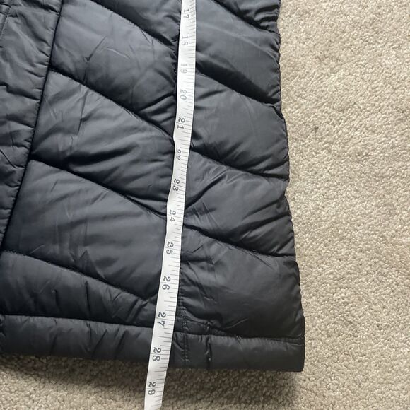 North Face Down Puffer Parka Jacket Womens XS 600 Fill Dark Gray Removeable Hood - Picture 6 of 7